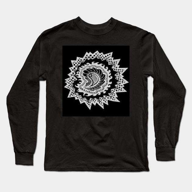 Dark Paisley Long Sleeve T-Shirt by SideshowWright